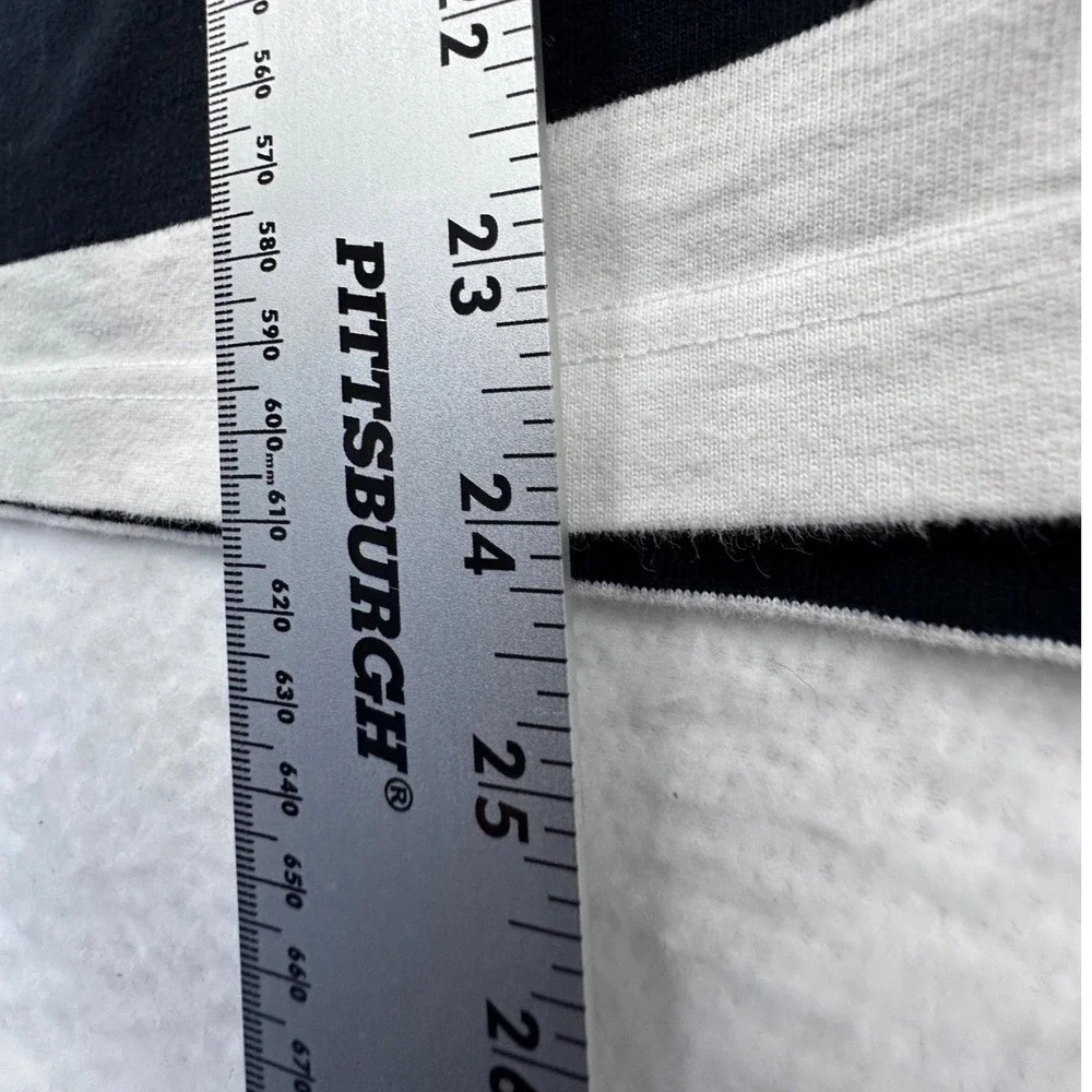 J.Crew Rugby Shirt Womens Sz S Black White Striped Cotton Long Sleeve Preppy